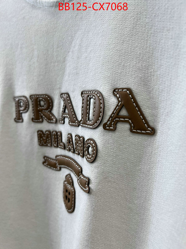 Clothing-Prada 2024 aaaaa replica customize ID: CX7068 $: 125USD