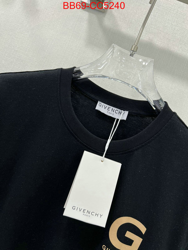 Clothing-Givenchy designer replica ID: CC5240 $: 69USD