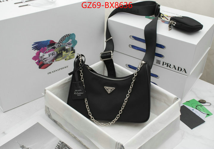 Prada Bags(4A)-Re-Edition 2005 china sale ID: BX8636 $: 69USD,