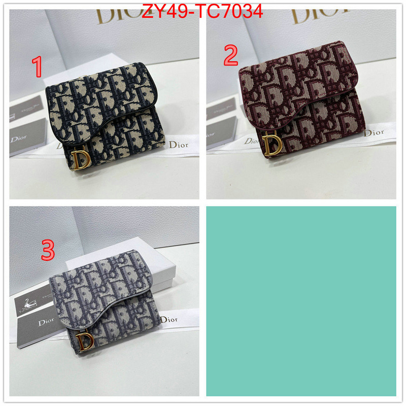 Dior Bags(4A)-Wallet- for sale online ID: TC7034 $: 49USD,