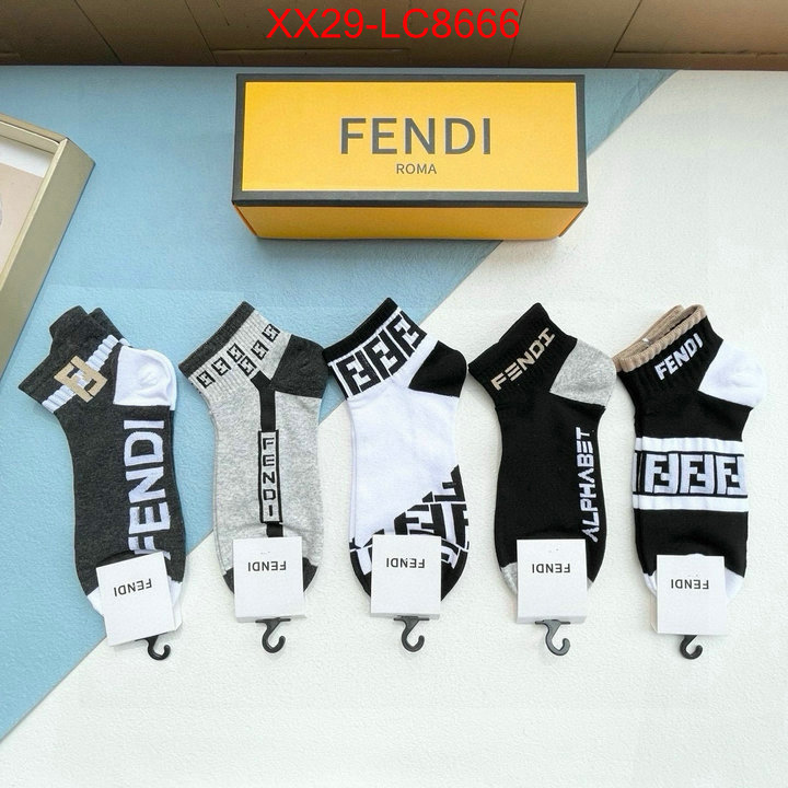 Sock-Fendi the quality replica ID: LC8666 $: 29USD