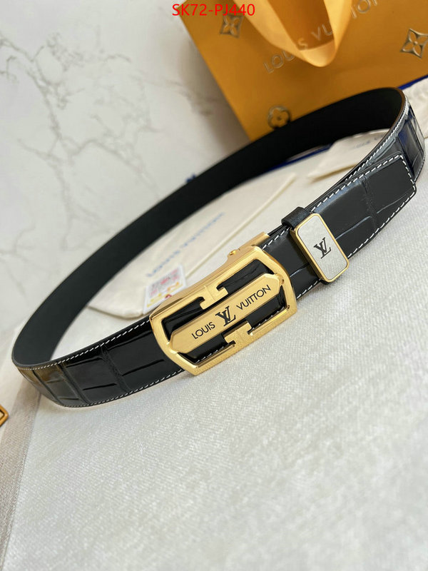 Belts-LV luxury fake ID: PJ440 $: 72USD