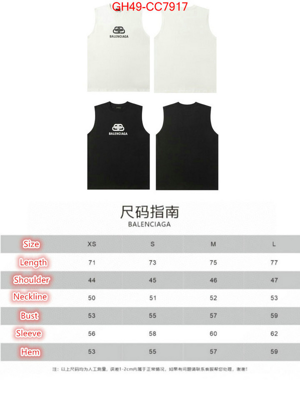 Clothing-Balenciaga fashion replica ID: CC7917 $: 49USD