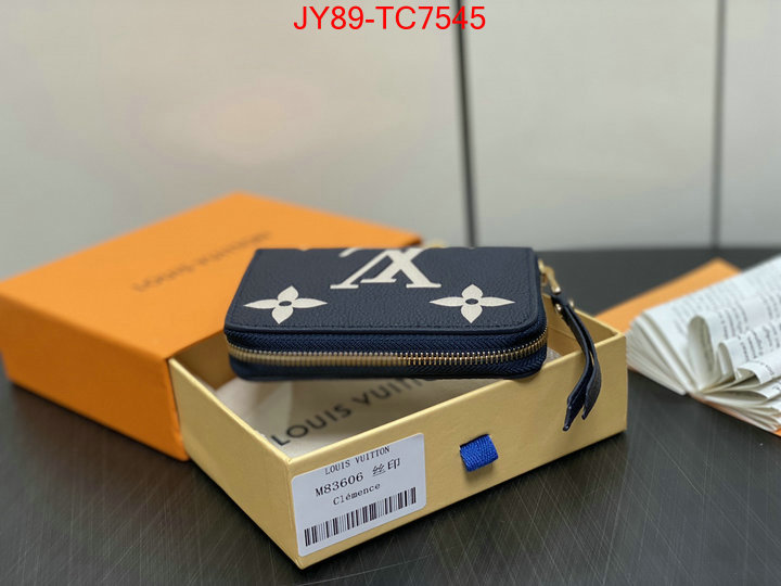 LV Bags(TOP)-Wallet aaaaa replica ID: TC7545 $: 89USD,