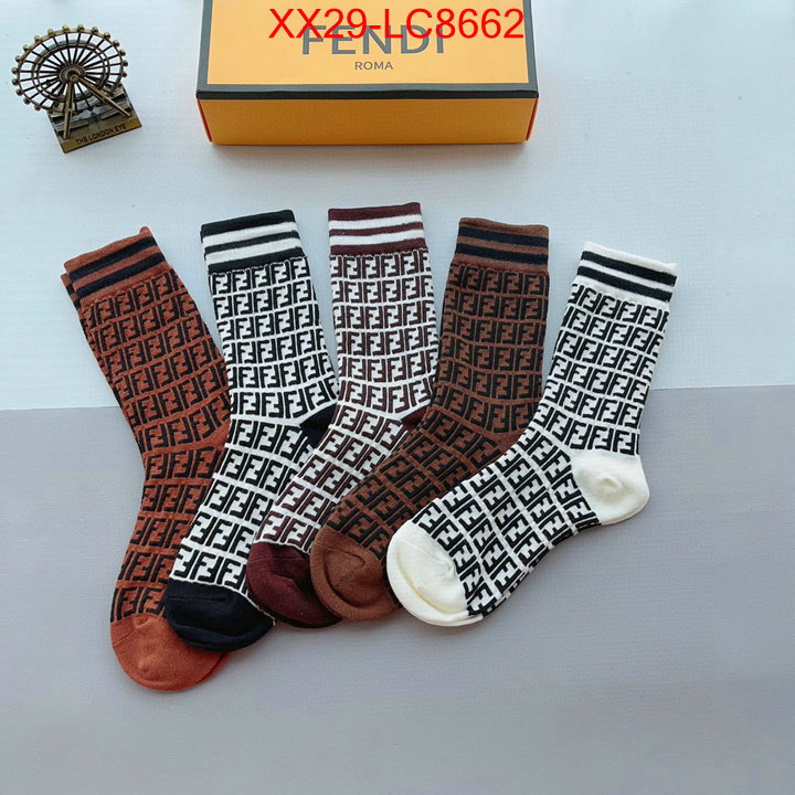 Sock-Fendi top fake designer ID: LC8662 $: 29USD