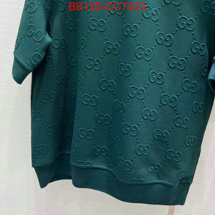 Clothing-Gucci wholesale replica shop ID: CC7423 $: 125USD