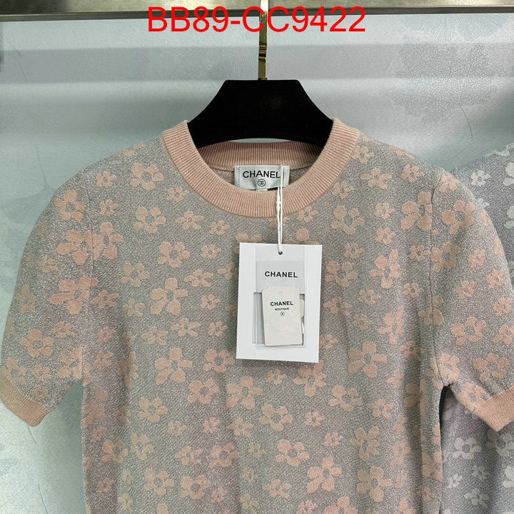 Clothing-Chanel designer 1:1 replica ID: CC9422 $: 89USD