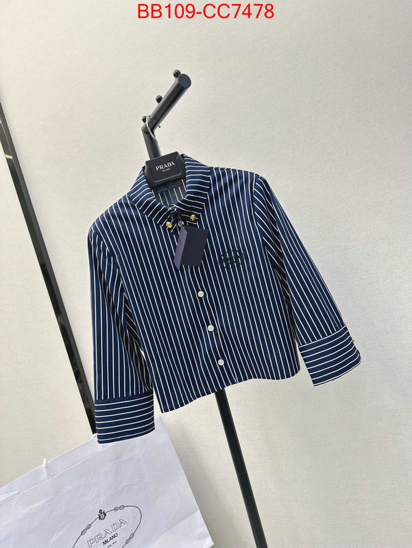 Clothing-Prada wholesale imitation designer replicas ID: CC7478 $: 109USD