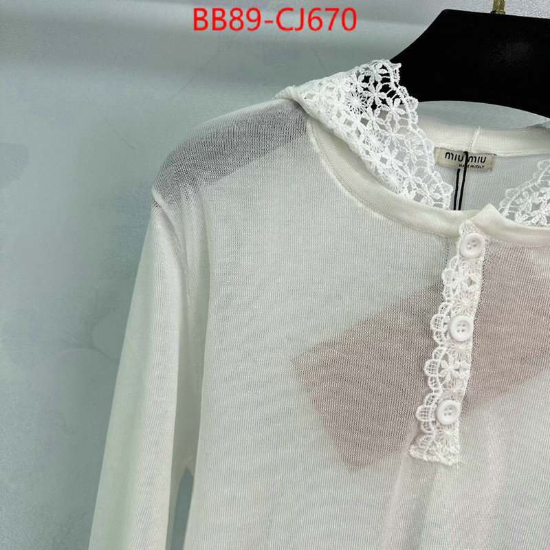 Clothing-MIU MIU where quality designer replica ID: CJ670 $: 89USD