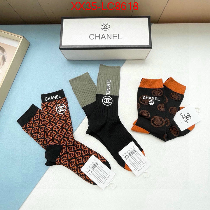 Sock-Chanel mirror copy luxury ID: LC8618 $: 35USD