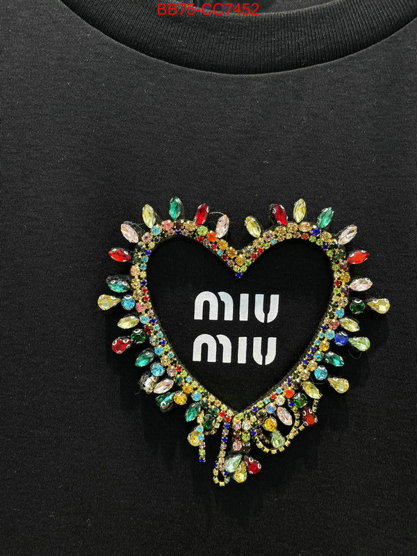 Clothing-MIU MIU wholesale designer shop ID: CC7452 $: 75USD