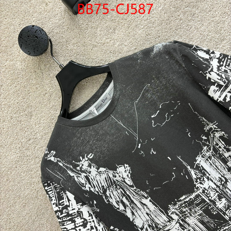 Clothing-Dior brand designer replica ID: CJ587 $: 75USD