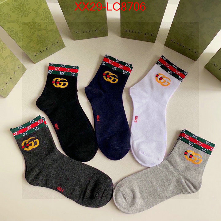 Sock-Gucci high quality 1:1 replica ID: LC8706 $: 29USD