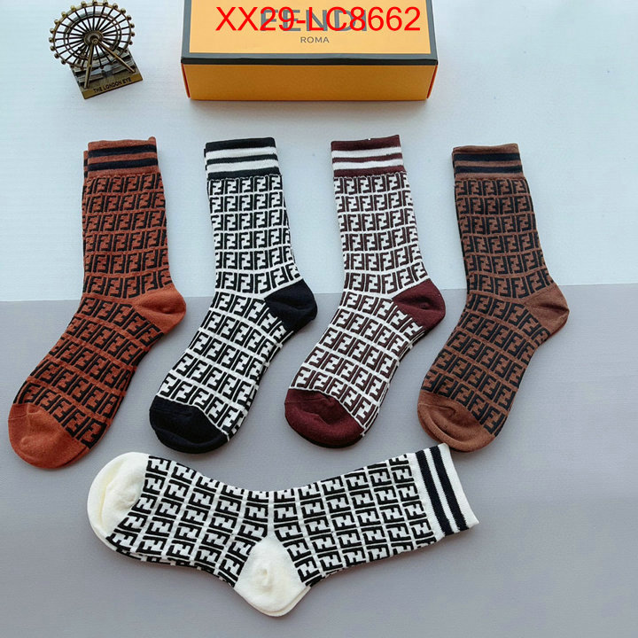 Sock-Fendi top fake designer ID: LC8662 $: 29USD