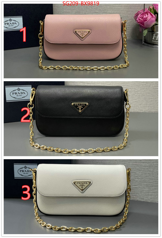 Prada Bags(TOP)-Crossbody- best wholesale replica ID: BX9819 $: 209USD,