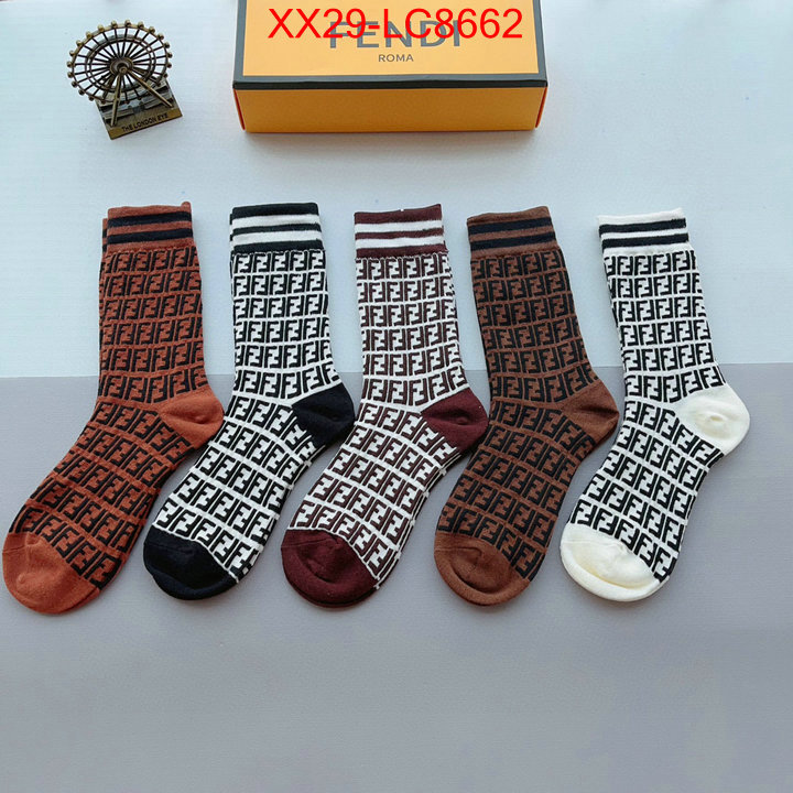 Sock-Fendi top fake designer ID: LC8662 $: 29USD