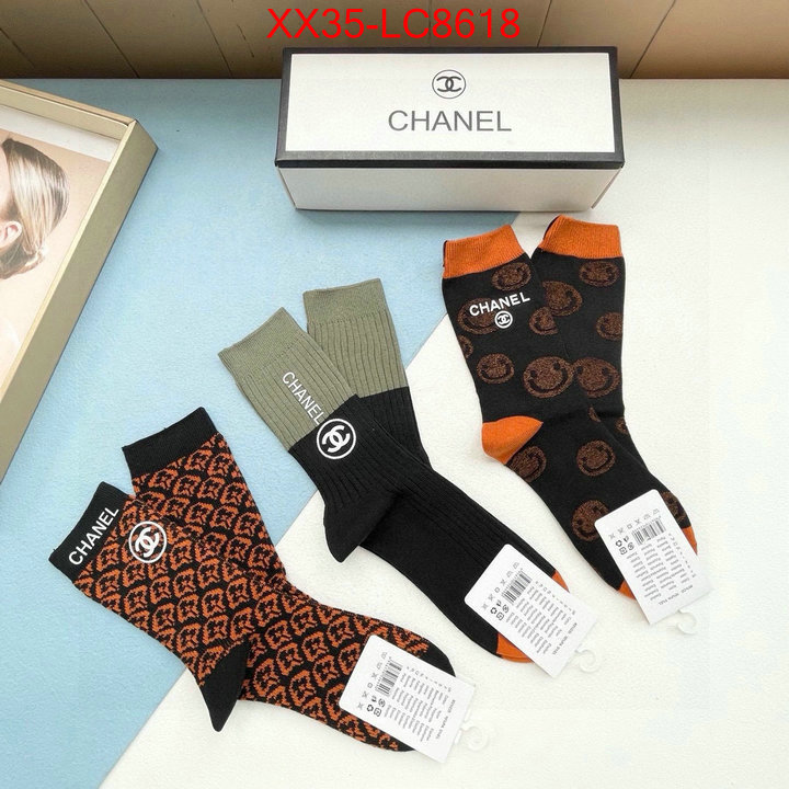 Sock-Chanel mirror copy luxury ID: LC8618 $: 35USD