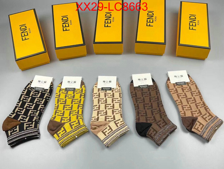 Sock-Fendi 2024 perfect replica designer ID: LC8663 $: 29USD