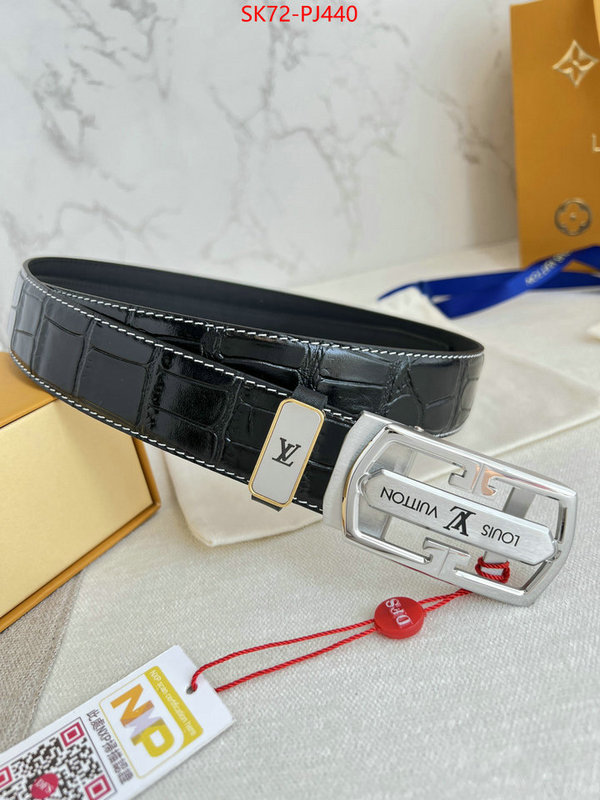 Belts-LV luxury fake ID: PJ440 $: 72USD