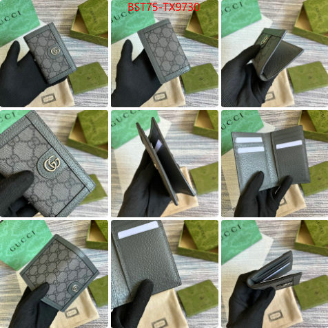 Gucci Bags(TOP)-Wallet- perfect ID: TX9730 $: 75USD,