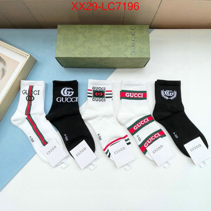 Sock-Gucci designer fake ID: LC7196 $: 29USD