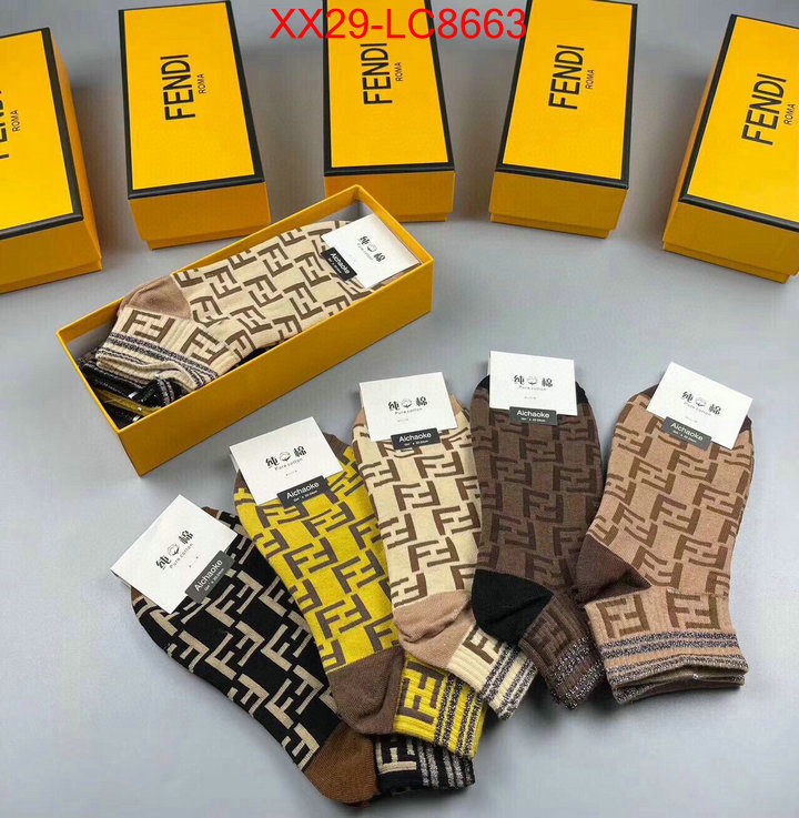 Sock-Fendi 2024 perfect replica designer ID: LC8663 $: 29USD