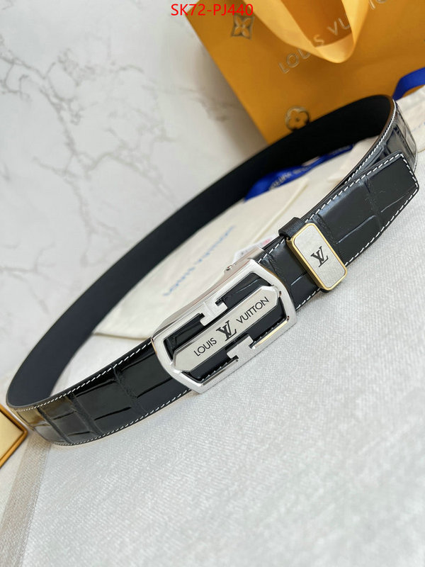 Belts-LV luxury fake ID: PJ440 $: 72USD