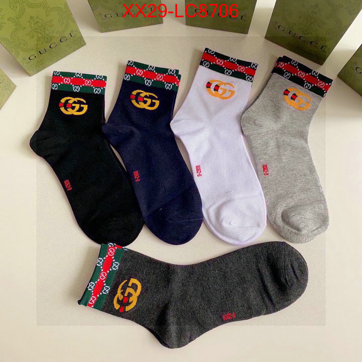 Sock-Gucci high quality 1:1 replica ID: LC8706 $: 29USD