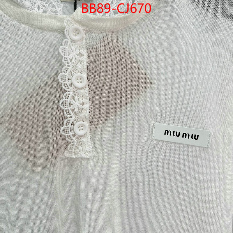 Clothing-MIU MIU where quality designer replica ID: CJ670 $: 89USD