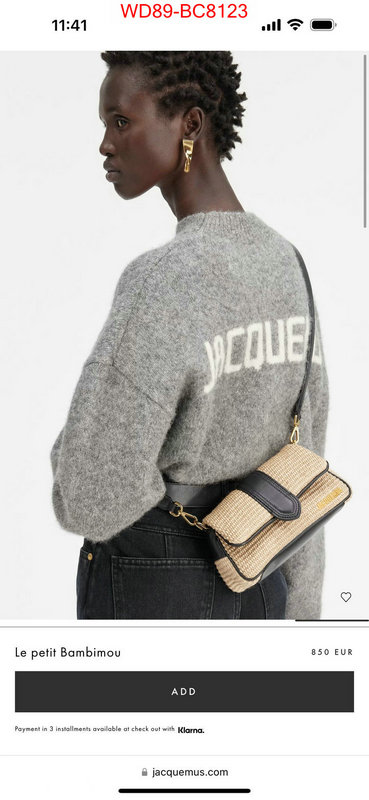 Jacquemus Bags(4A)-Crossbody- designer replica ID: BC8123 $: 89USD,