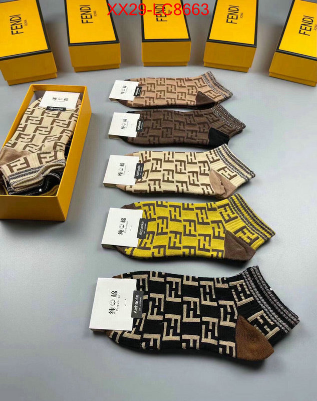 Sock-Fendi 2024 perfect replica designer ID: LC8663 $: 29USD