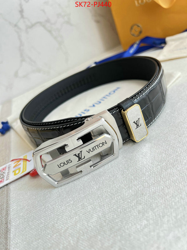 Belts-LV luxury fake ID: PJ440 $: 72USD