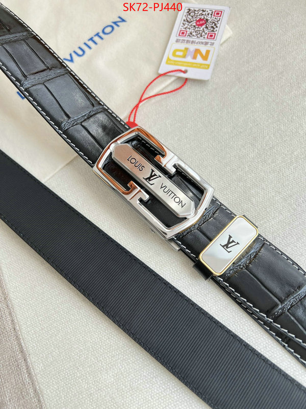 Belts-LV luxury fake ID: PJ440 $: 72USD