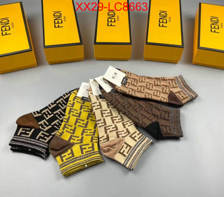 Sock-Fendi 2024 perfect replica designer ID: LC8663 $: 29USD