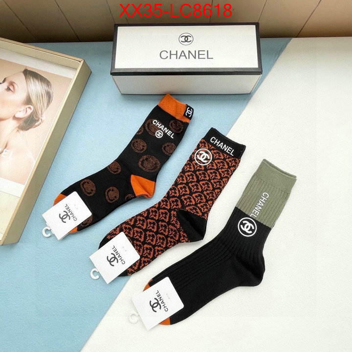 Sock-Chanel mirror copy luxury ID: LC8618 $: 35USD