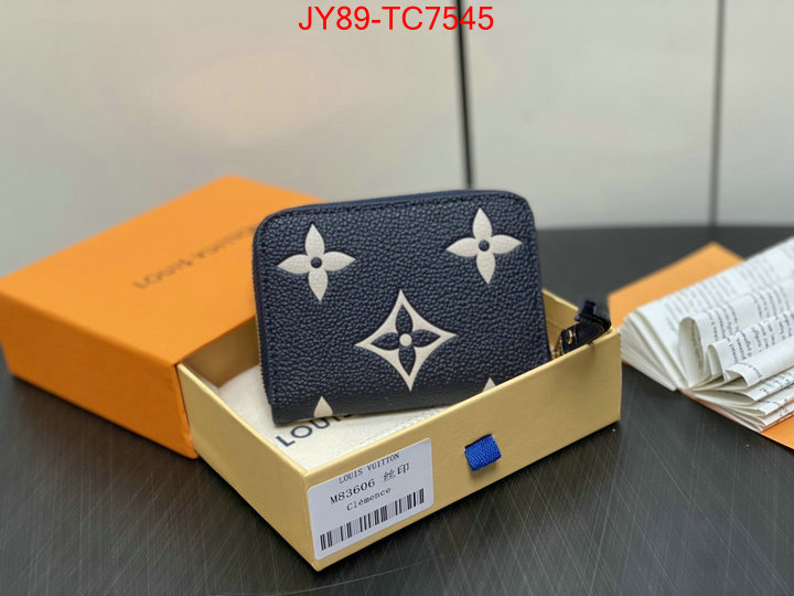 LV Bags(TOP)-Wallet aaaaa replica ID: TC7545 $: 89USD,