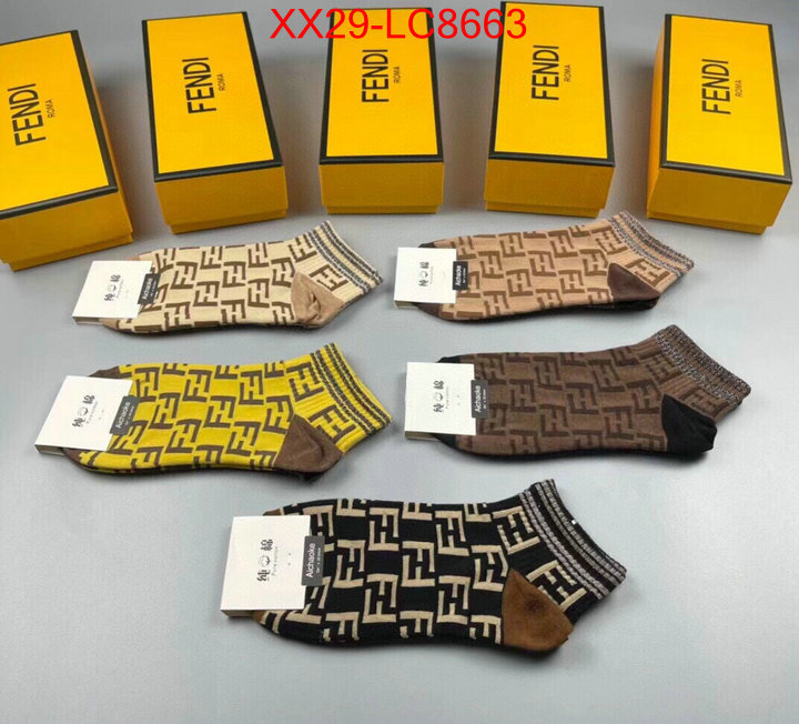 Sock-Fendi 2024 perfect replica designer ID: LC8663 $: 29USD