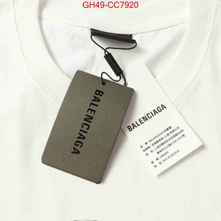 Clothing-Balenciaga top fake designer ID: CC7920 $: 49USD