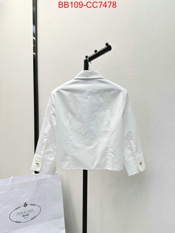 Clothing-Prada wholesale imitation designer replicas ID: CC7478 $: 109USD