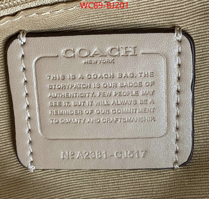 Coach Bags(4A)-Crossbody- mirror copy luxury ID: BJ201 $: 89USD,