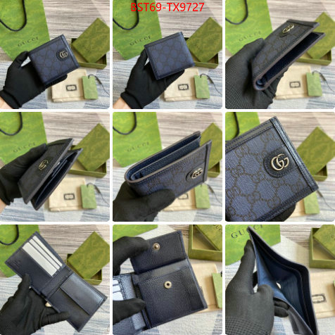 Gucci Bags(TOP)-Wallet- fake aaaaa ID: TX9727 $: 69USD,