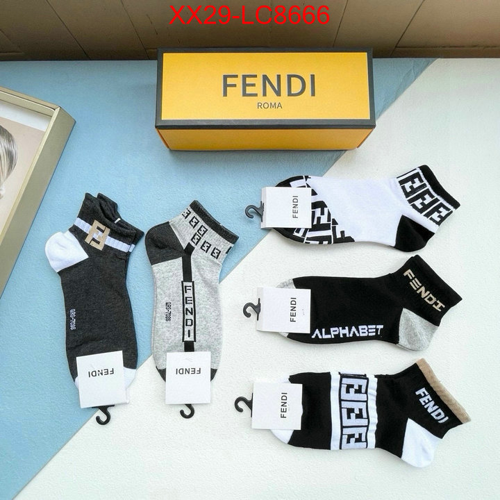 Sock-Fendi the quality replica ID: LC8666 $: 29USD
