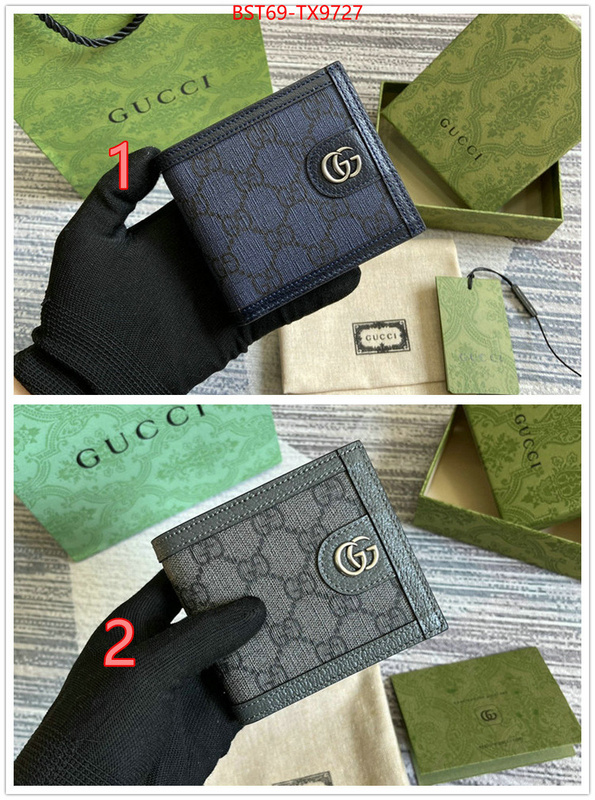 Gucci Bags(TOP)-Wallet- fake aaaaa ID: TX9727 $: 69USD,