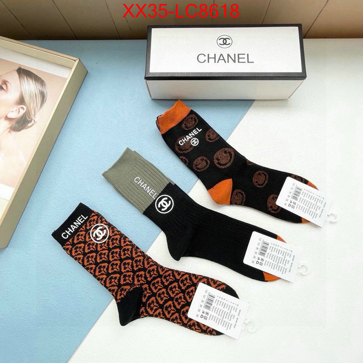 Sock-Chanel mirror copy luxury ID: LC8618 $: 35USD