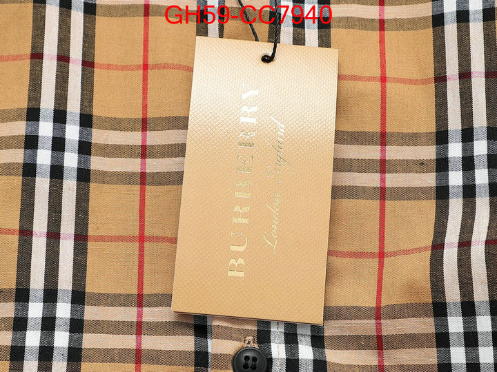 Clothing-Burberry high quality replica ID: CC7940 $: 59USD