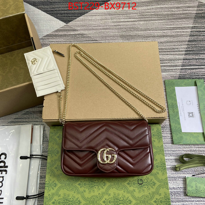 Gucci Bags(TOP)-Marmont what is a counter quality ID: BX9712 $: 229USD,