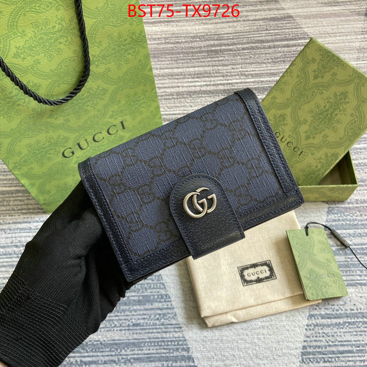 Gucci Bags(TOP)-Wallet- supplier in china ID: TX9726 $: 75USD,