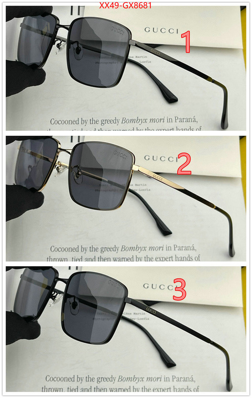 Glasses-Gucci top grade ID: GX8681 $: 49USD