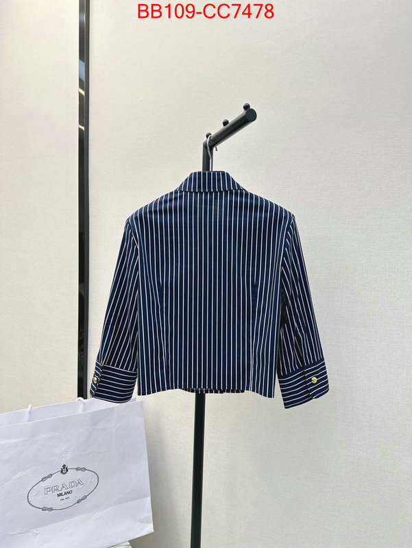 Clothing-Prada wholesale imitation designer replicas ID: CC7478 $: 109USD