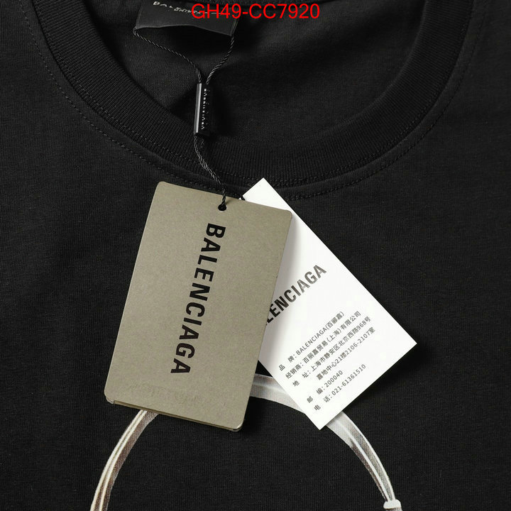 Clothing-Balenciaga top fake designer ID: CC7920 $: 49USD